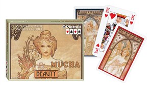 Obrazek Karty do gry Piatnik 2 talie  Mucha Piękno