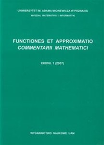 Obrazek Functiones et approximatio 37.1