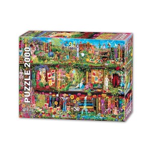 Obrazek Puzzle 2000 Półki pełne kwiatów