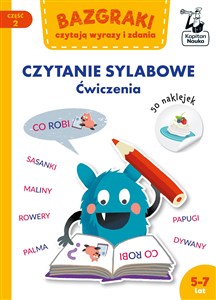 Obrazek Bazgraki czytają wyrazy i zdania Część 2 Czytanie sylabowe Ćwiczenia