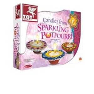 Picture of Świeczki zdobione brokatem