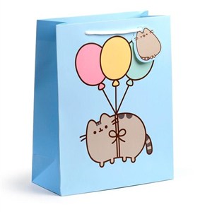 Obrazek PACZKA Torebki prezentowe Pusheen Balony L 12 sztuk GBAG116A
