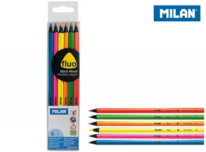 Obrazek Kredki Milan 6 kolorów fluorescencyjnych