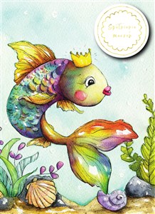 Picture of Karnet B6 z dowieszką ryba