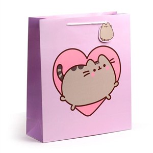 Obrazek PACZKA Torebki prezentowe Pusheen the Cat Heart XXL 12 sztuk GBAG116X