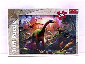 Obrazek Puzzle 100 świat dinozaurów 16277