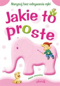 Obrazek Jakie to proste Słonik Narysuj bez odrywania ręki