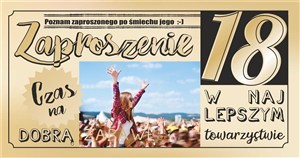 Obrazek Zaproszenie Urodziny 18 (10szt)
