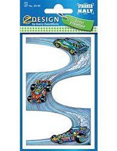 Obrazek Naklejki na zeszyty Wyścigówki