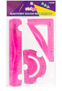 Obrazek Zestaw geometryczny Strigo, elastyczny - różowy (SSC072)