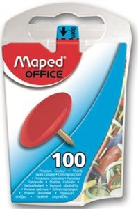 Obrazek Pinezki powlekane 100 sztuk