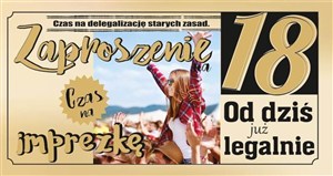 Obrazek Zaproszenie Urodziny 18 (10szt)