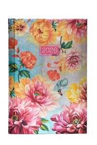 Picture of Terminarz 2026 dzienny B6 metalic kwiaty MIX