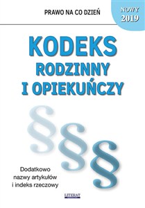Picture of Kodeks rodzinny i opiekuńczy 2019 Stan prawny na dzień 11 marca 2019 roku
