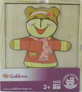 Obrazek Puzzle miś w pudełku dziewczynka