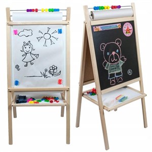 Obrazek Tablica magnetyczna dwustronna drewniana