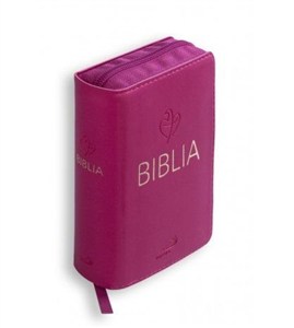 Obrazek Biblia Tabor flex z zamkiem - malinowa