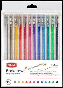 Picture of Długopisy żelowe brokat Metalic 12kol TOMA