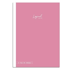 Picture of Notatnik z naklejkami B5 linia 7mm różowy