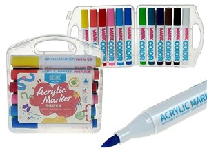 Obrazek Flamastry akrylowe 12 kolorów