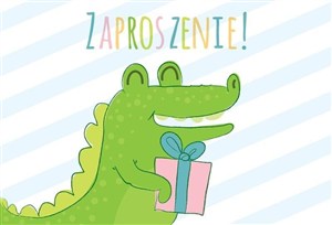 Obrazek Zaproszenie ZZ-072 Krokodyl (5 szt.)