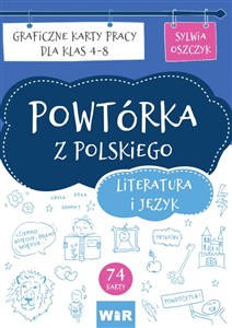 Obrazek Powtórka z polskiego literatura i język graficzne karty pracy dla klas 4-8
