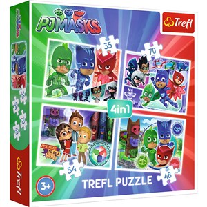 Obrazek Puzzle 4w1 Drużyna pidżamersów
