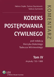 Obrazek Kodeks postępowania cywilnego Komentarz Tom 4 Artykuly 730-1088