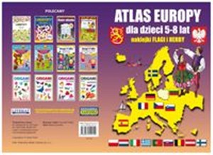 Picture of Atlas Europy dla dzieci 5-8 lat Naklejki, Flagi, Herby