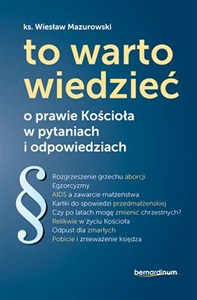 Picture of To warto wiedzieć o prawie Kościoła w pytaniach i odpowiedziach