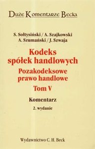 Picture of Kodeks spółek handlowych pozakodeksowe prawo handlowe Tom 5