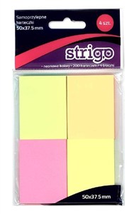 Obrazek Karteczki samoprzylepne 50x38mm 200K STRIGO