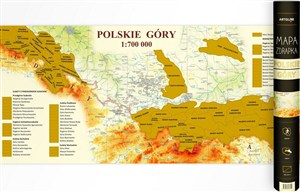 Obrazek Mapa zdrapka polskie góry 1:700 000