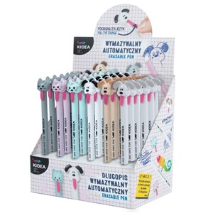Picture of Kidea, Długopis wymazywalny automatyczny z figurką E - Kot i Pies, 1 szt