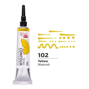 Obrazek Farba aktylowa konturowa universal yellow 20ml