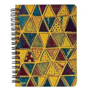 Picture of Notes na spirali brokatowy trójkąty