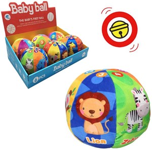 Obrazek Piłka miękka materiałowa z dzwonkiem MIX