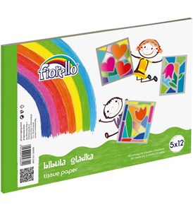 Obrazek Bibuła gładka A4 12 sztuk. 5 arkuszy