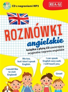 Obrazek Rozmówki angielskie Książka z płytą CD zawierającą oryginalne nagrania angielskie