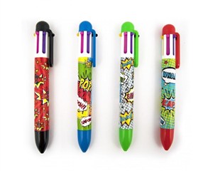 Obrazek Długopis mechaniczny 6w1 komiks mix