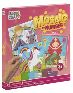 Picture of Mozaika wyklejanie po numerach różowa Jednorożec