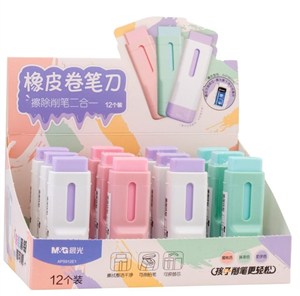 Picture of Gumka wysuwana + temperówka Pastel (12szt)