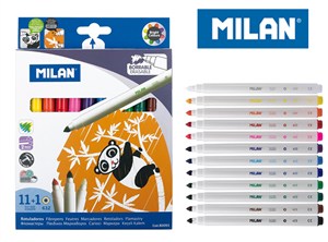 Picture of Flamastry Milan wymazywalne 11+1