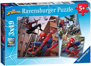 Obrazek Puzzle 3x49 Spiderman w akcji