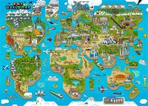 Picture of Puzzle 1000 8-BIT Mapa Świata