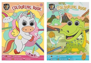 Obrazek Kolorowanka ruchome oczy. Jednorożec