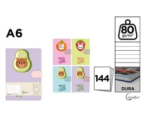 Obrazek Notatnik A6/144K MIX