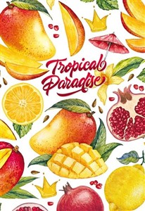 Picture of Notatnik ozdobny 128x165/64K linia Owoce egzotyka