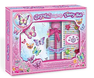 Obrazek Pamiętnik do dekorowania z kryształkami Motylki