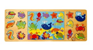 Obrazek Puzzle drewniane 3w1 Ocean 25 el.